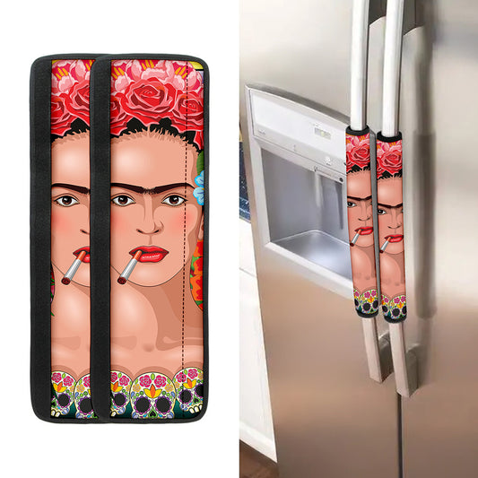 Frida Kahlo Serape Print Refrigerator Handle Covers