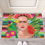 Frida Kahlo Serape Print Rubber Doormat