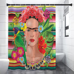 Frida Kahlo Serape Print Shower Curtain