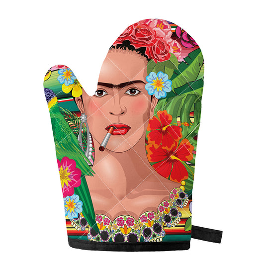 Frida Kahlo Serape Print Single Oven Mitt