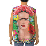 Frida Kahlo Serape Print Sleeveless Baseball Jersey