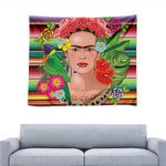 Frida Kahlo Serape Print Tapestry