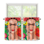 Frida Kahlo Serape Print Tier Curtains