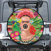 Frida Kahlo Serape Print Tire Cover With Camera Hole