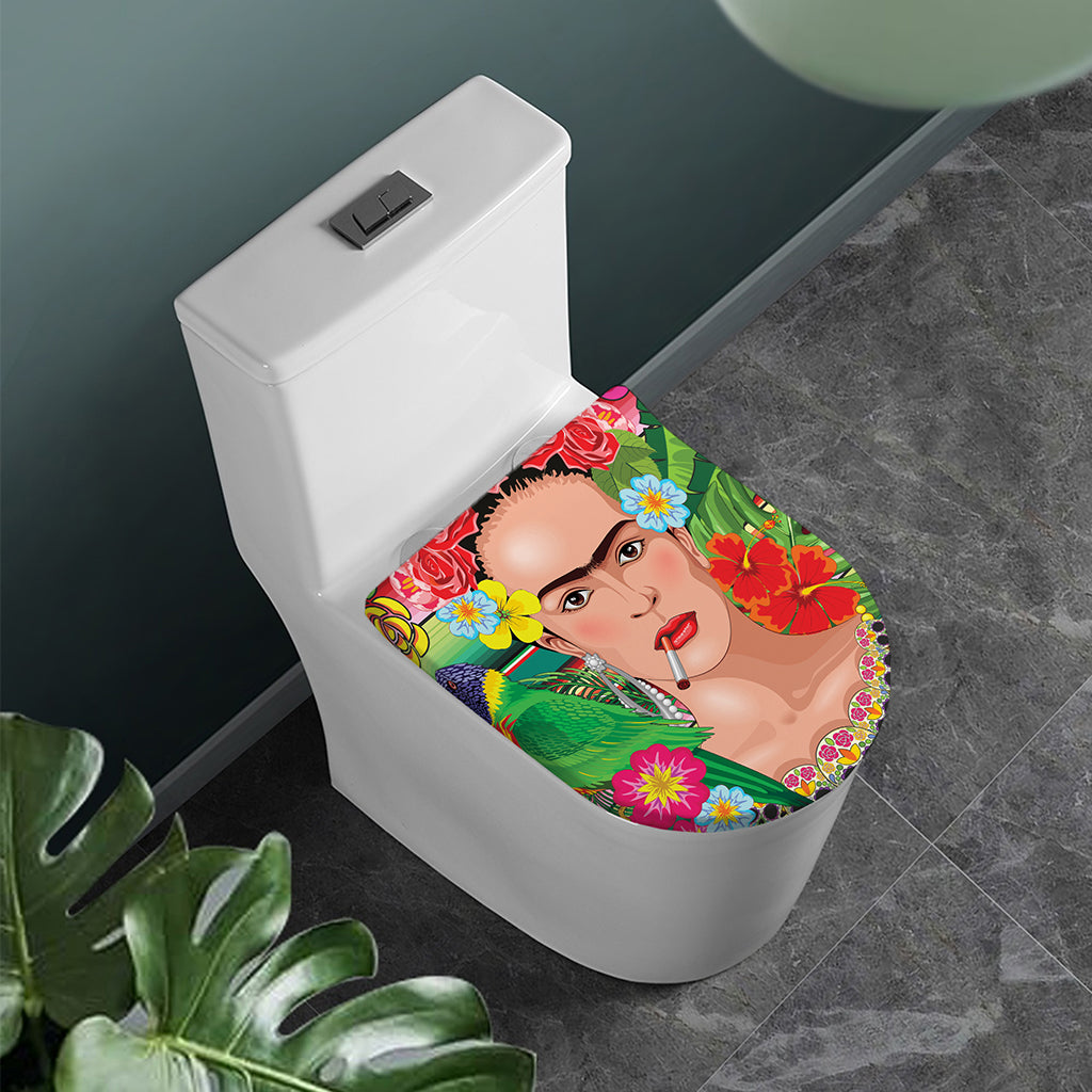 Frida Kahlo Serape Print Toilet Lid Cover