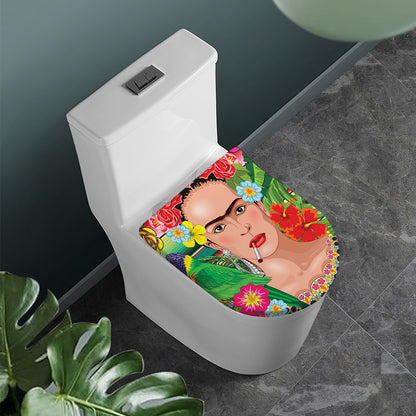 Frida Kahlo Serape Print Toilet Lid Cover
