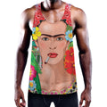 Frida Kahlo Serape Print Men's Workout Tank Top