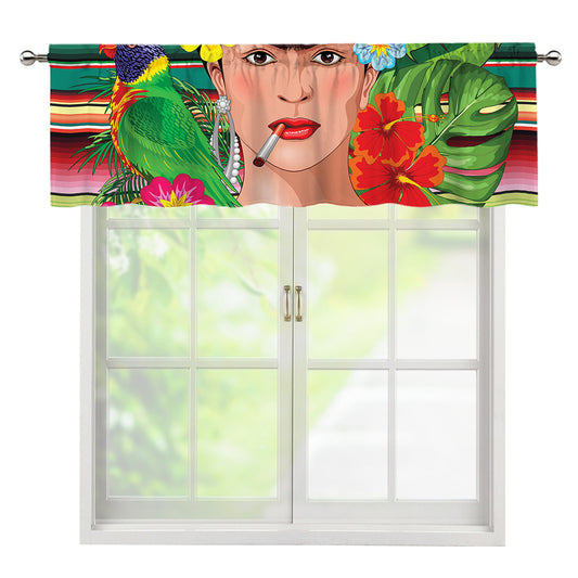 Frida Kahlo Serape Print Window Valance