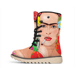 Frida Kahlo Serape Print Winter Boots