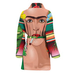 Frida Kahlo Serape Print Women's Bathrobe