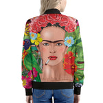 Frida Kahlo Serape Print Women's Bomber Jacket