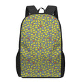 Frog Faces Pattern Print 17 Inch Backpack