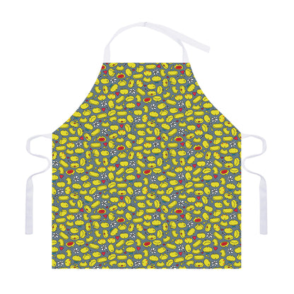 Frog Faces Pattern Print Adjustable Apron