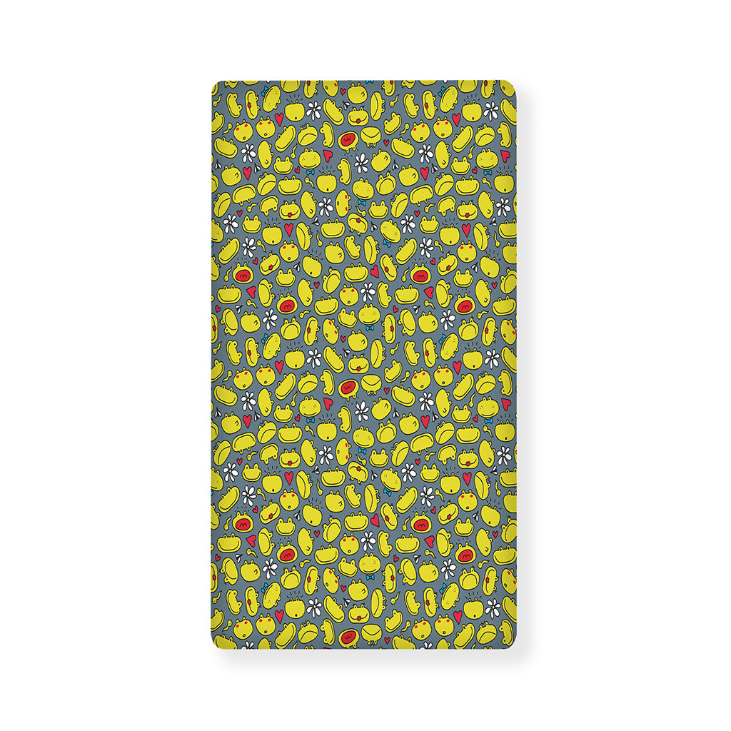 Frog Faces Pattern Print Baby Crib Sheet