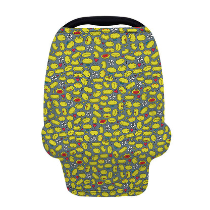 Frog Faces Pattern Print Baby Seat Cover