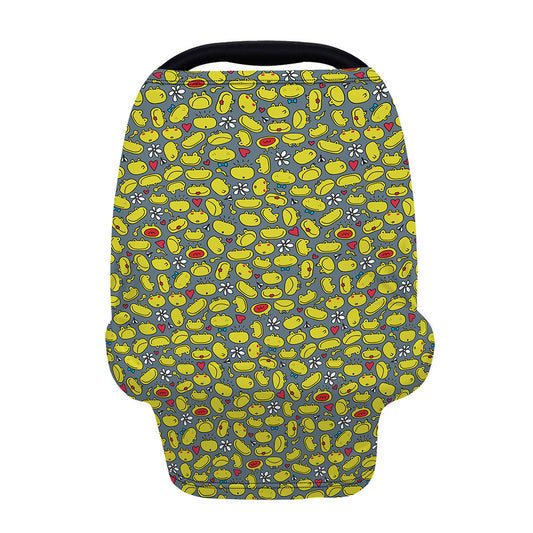 Frog Faces Pattern Print Baby Seat Cover