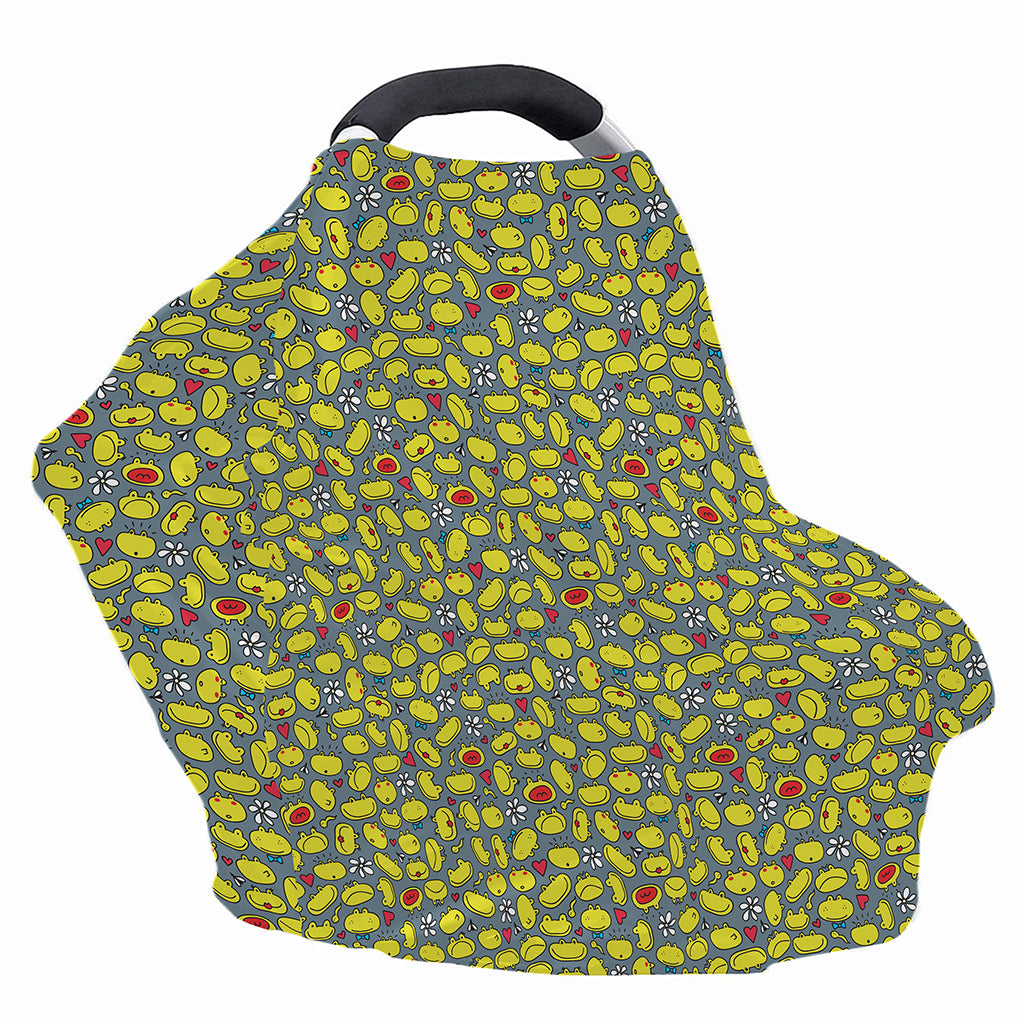 Frog Faces Pattern Print Baby Seat Cover