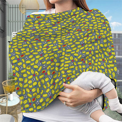 Frog Faces Pattern Print Baby Seat Cover