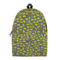 Frog Faces Pattern Print School Backpack