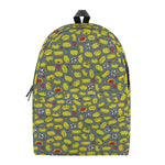 Frog Faces Pattern Print Backpack