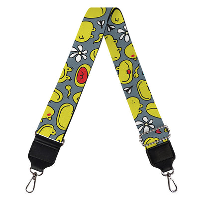 Frog Faces Pattern Print Bag Strap
