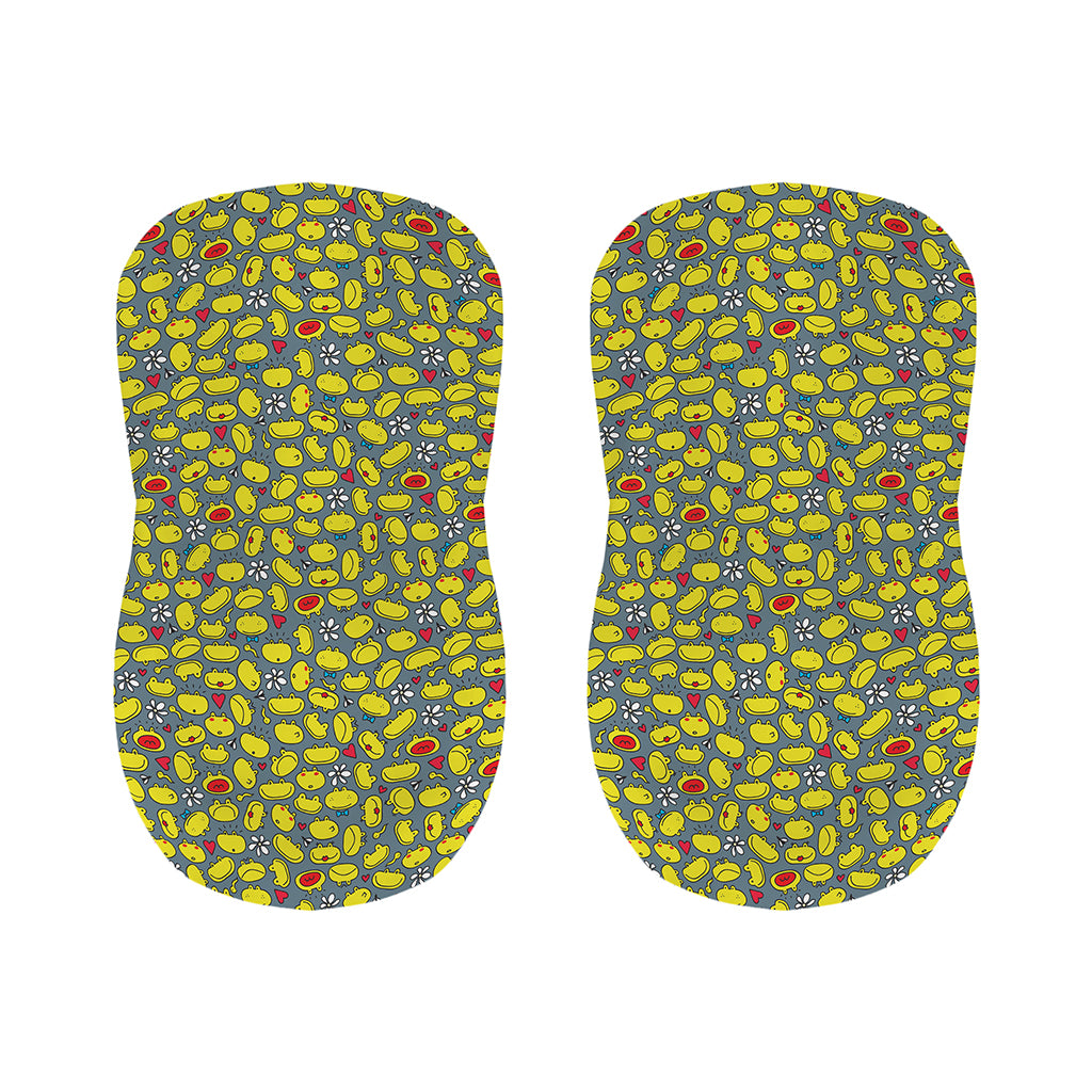 Frog Faces Pattern Print Bar Stool Covers