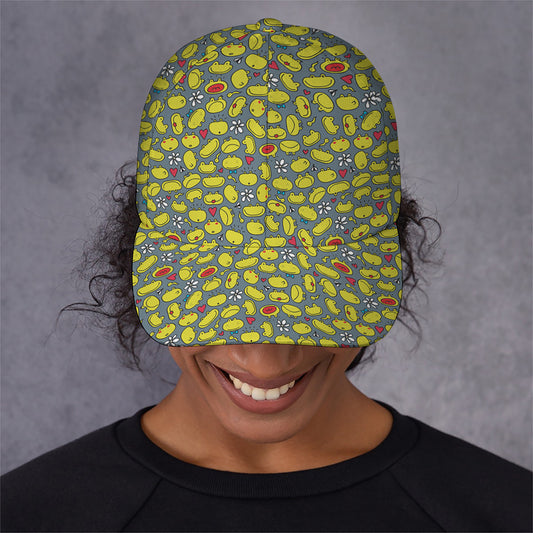 Frog Faces Pattern Print Baseball Cap