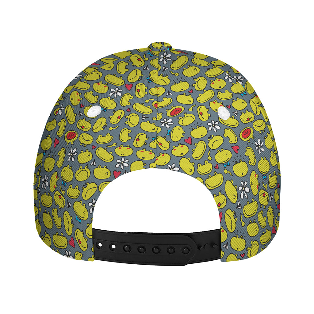 Frog Faces Pattern Print Baseball Cap