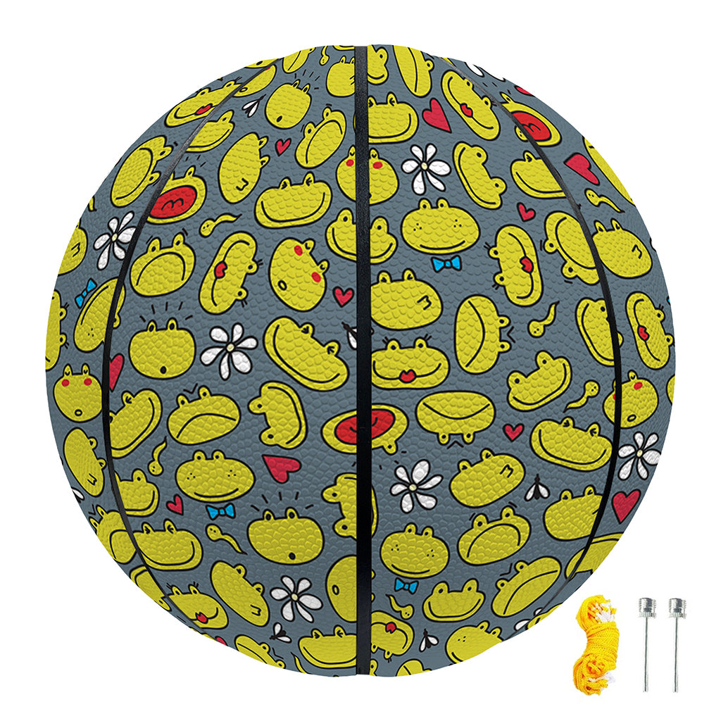 Frog Faces Pattern Print Basketball