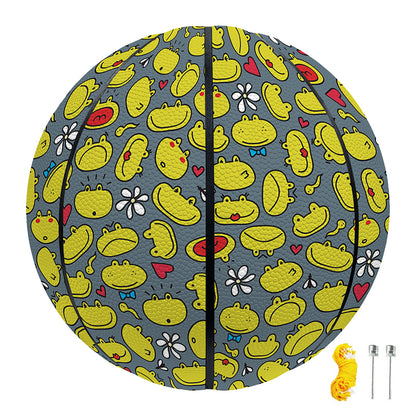 Frog Faces Pattern Print Basketball