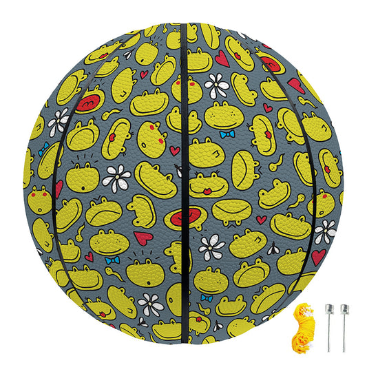 Frog Faces Pattern Print Basketball