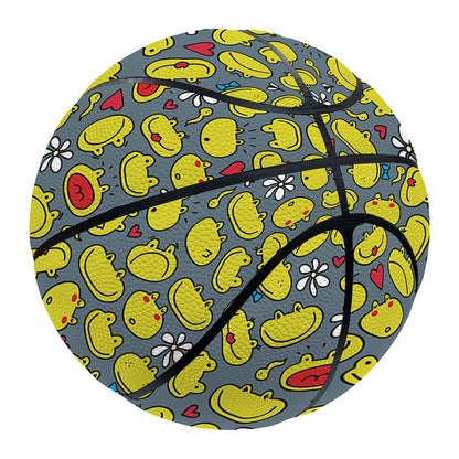 Frog Faces Pattern Print Basketball