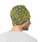 Frog Faces Pattern Print Beanie