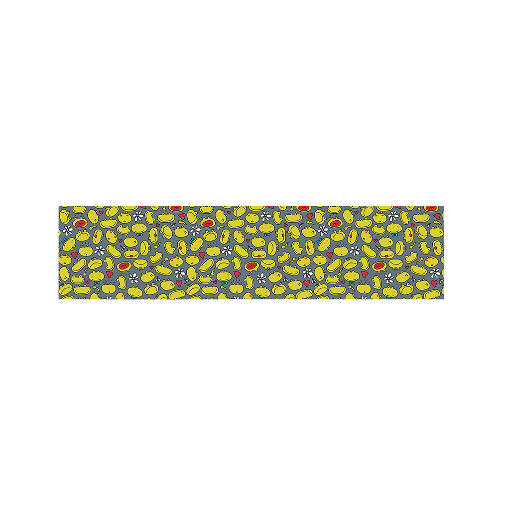 Frog Faces Pattern Print Bed Runner
