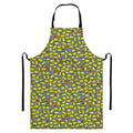 Frog Faces Pattern Print Bib Apron With Pocket