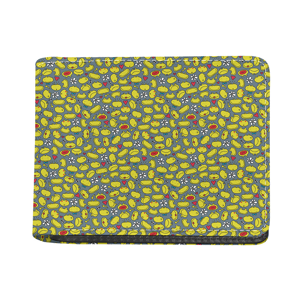 Frog Faces Pattern Print Bifold Wallet