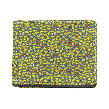 Frog Faces Pattern Print Bifold Wallet