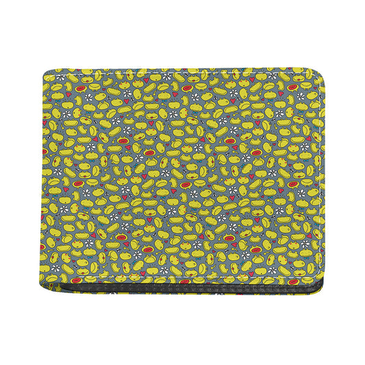 Frog Faces Pattern Print Bifold Wallet