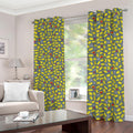 Frog Faces Pattern Print Dimout Grommet Curtains