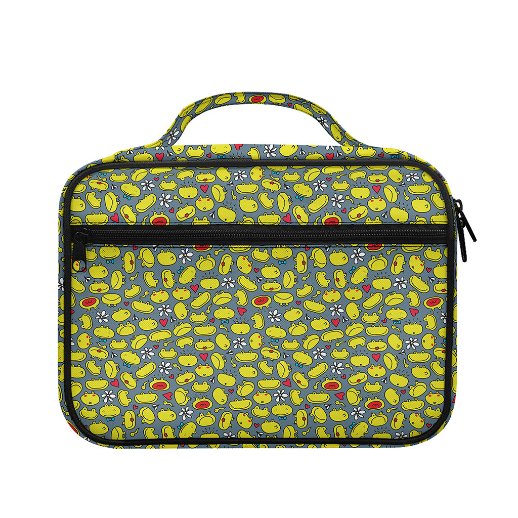 Frog Faces Pattern Print Briefcase Bible Bag