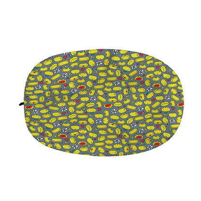 Frog Faces Pattern Print Car Side Mirror Covers