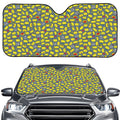 Frog Faces Pattern Print Car Windshield Sun Shade
