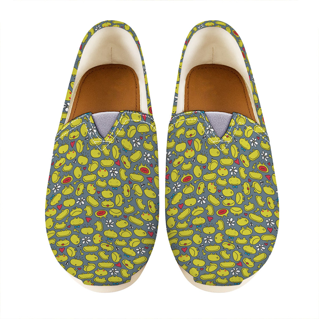 Frog Faces Pattern Print Casual Shoes