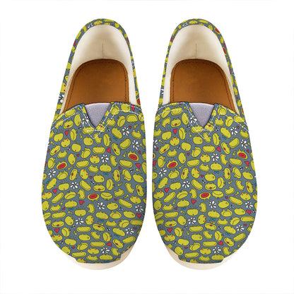 Frog Faces Pattern Print Casual Shoes
