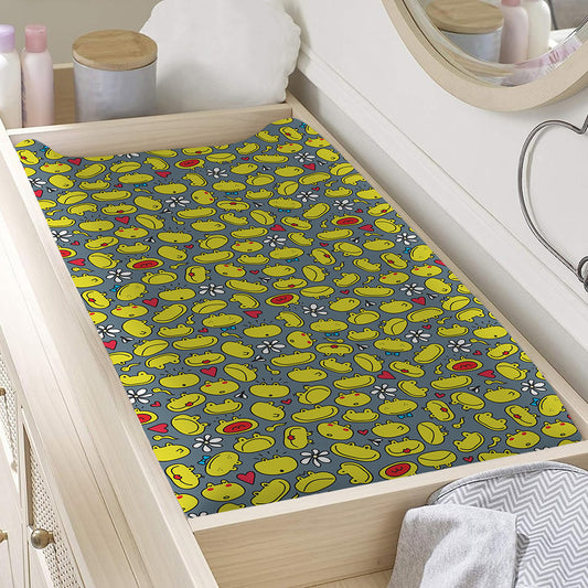 Frog Faces Pattern Print Changing Pad Cover