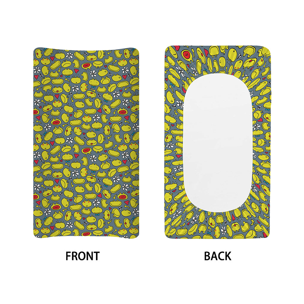 Frog Faces Pattern Print Changing Pad Cover