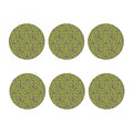 Frog Faces Pattern Print Coaster Set