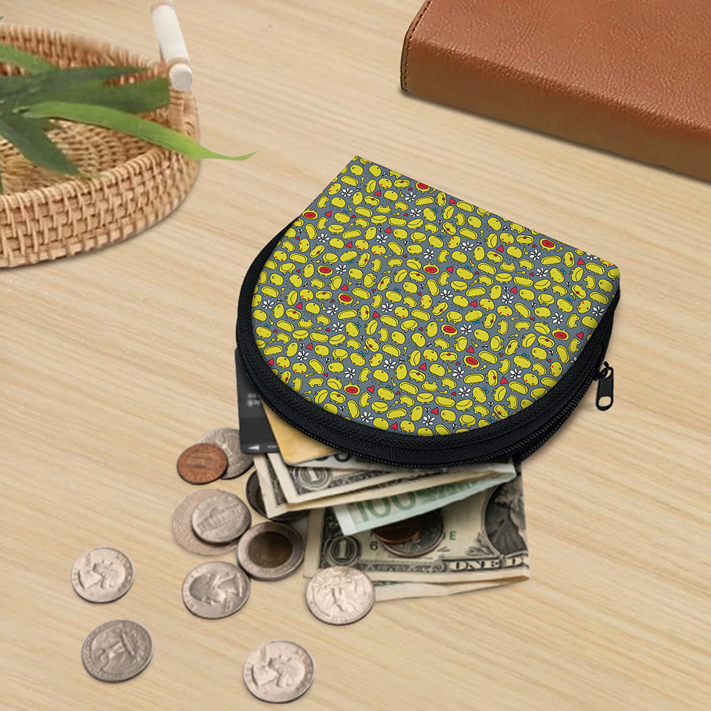 Frog Faces Pattern Print Coin Purse