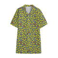 Frog Faces Pattern Print Cotton Hawaiian Shirt