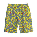 Frog Faces Pattern Print Cotton Shorts